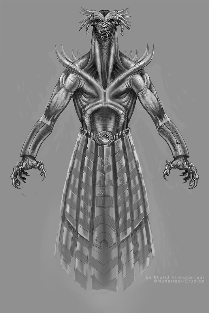 Demon Lord – exploratory body sketches