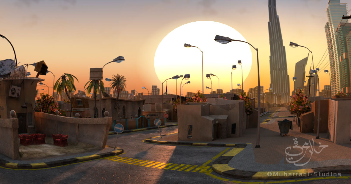 Shabyat Cartoon enviroment production for Ramadan